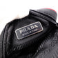 PRADA Coin Pouch, Nylon, Black and Red, Small Accessory Pouch, Triangle Logo