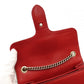 GUCCI Interlocking G Chain Shoulder Bag Red Leather Crossbody 7-10-702