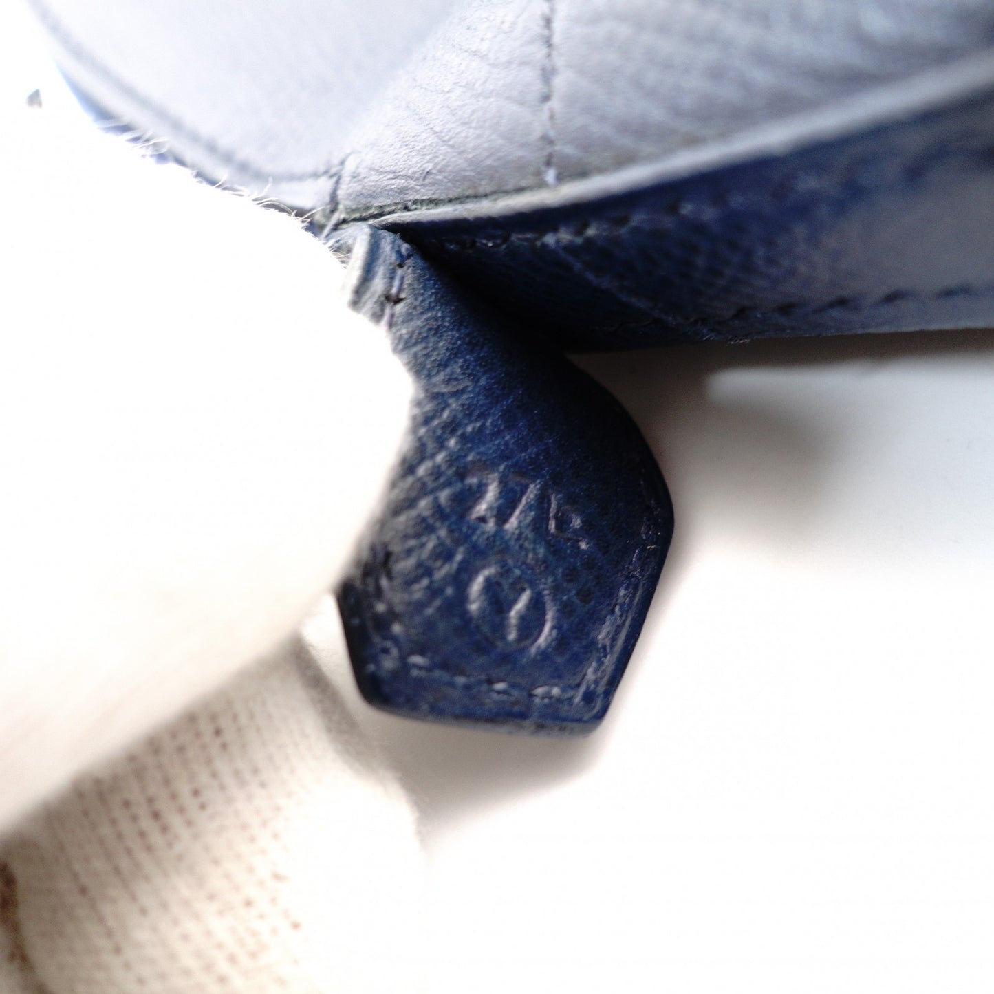 HERMES Bolide 35 Leather Handbag Navy 2-Way 〇Y Stamped Shoulder Strap Gold Hardware 7-7-815