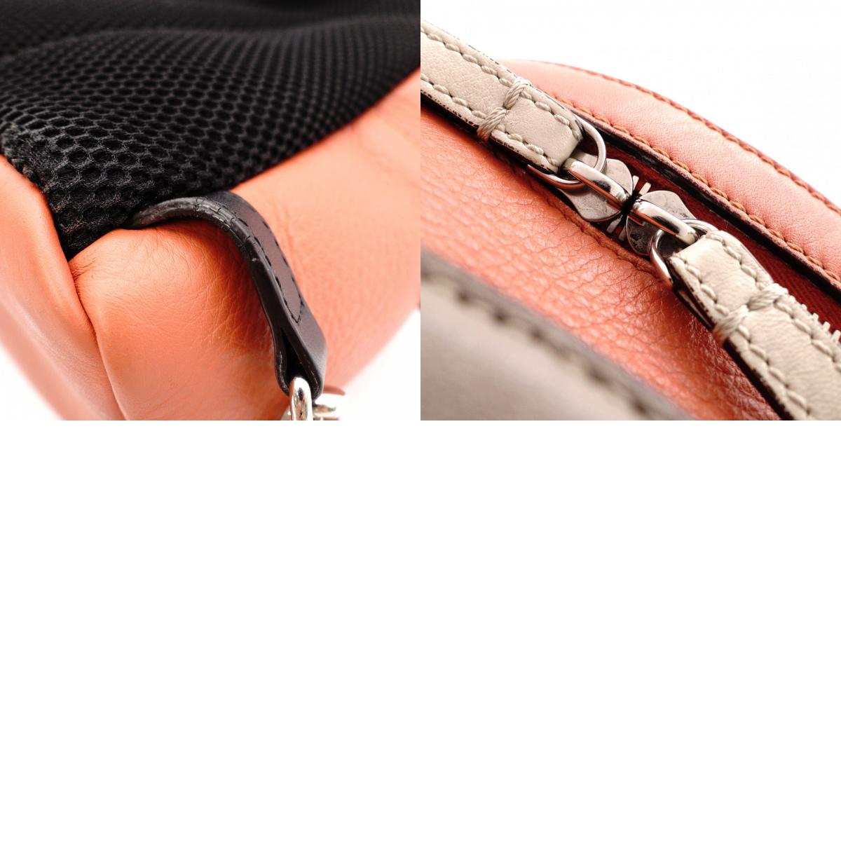 FENDI By the Way Mini Backpack Leather, Orange, Women's