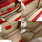 GUCCI Interlocking G Chain Shoulder Bag Red Leather Crossbody 7-10-702