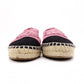 CHANEL Espadrille Slip-On, Cotton, Pink, Size 37