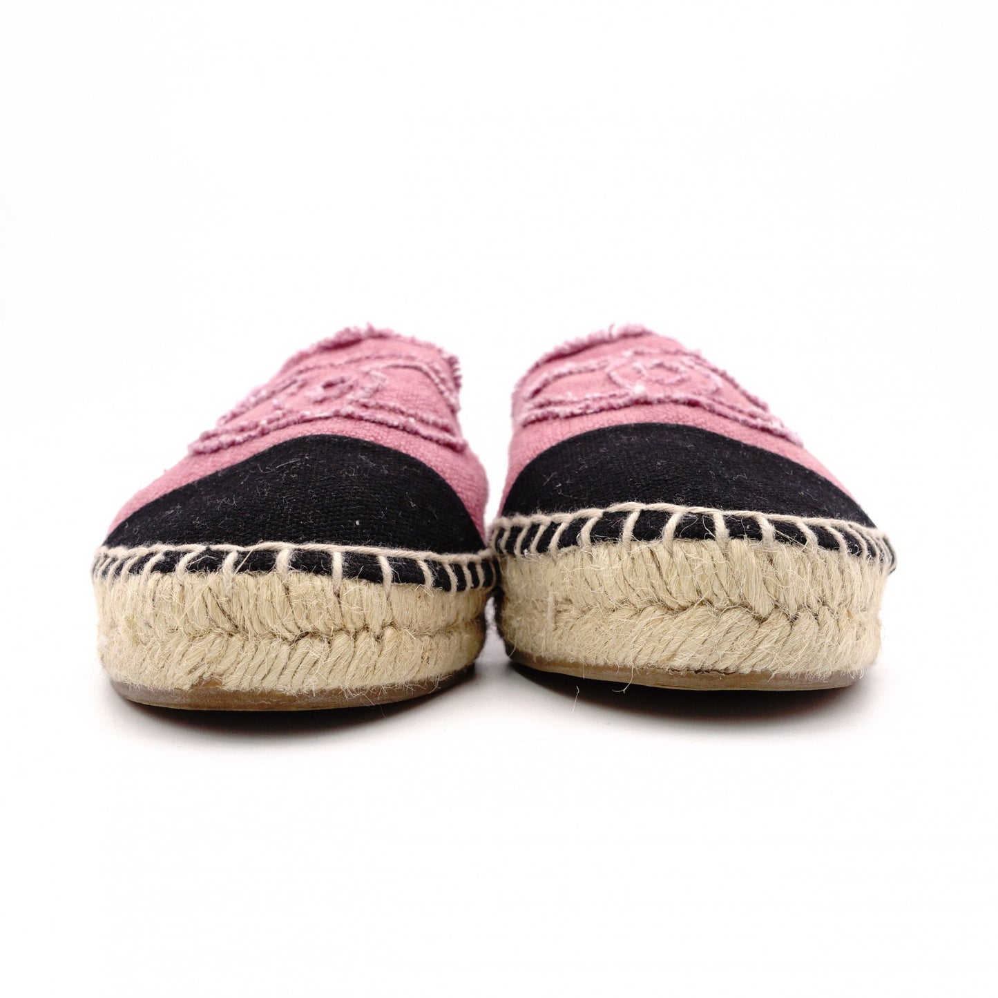 CHANEL Espadrille Slip-On, Cotton, Pink, Size 37