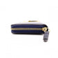 GUCCI Sylvie Long Wallet, Leather, Navy, Women's