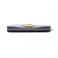 GUCCI Sylvie Long Wallet, Leather, Navy, Women's