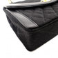 CHANEL Matelassé Chain Shoulder Bag Black Cotton Black Gold Hardware Crossbody 7-11-372