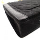 CHANEL Matelassé Chain Shoulder Bag Black Cotton Black Gold Hardware Crossbody 7-11-372
