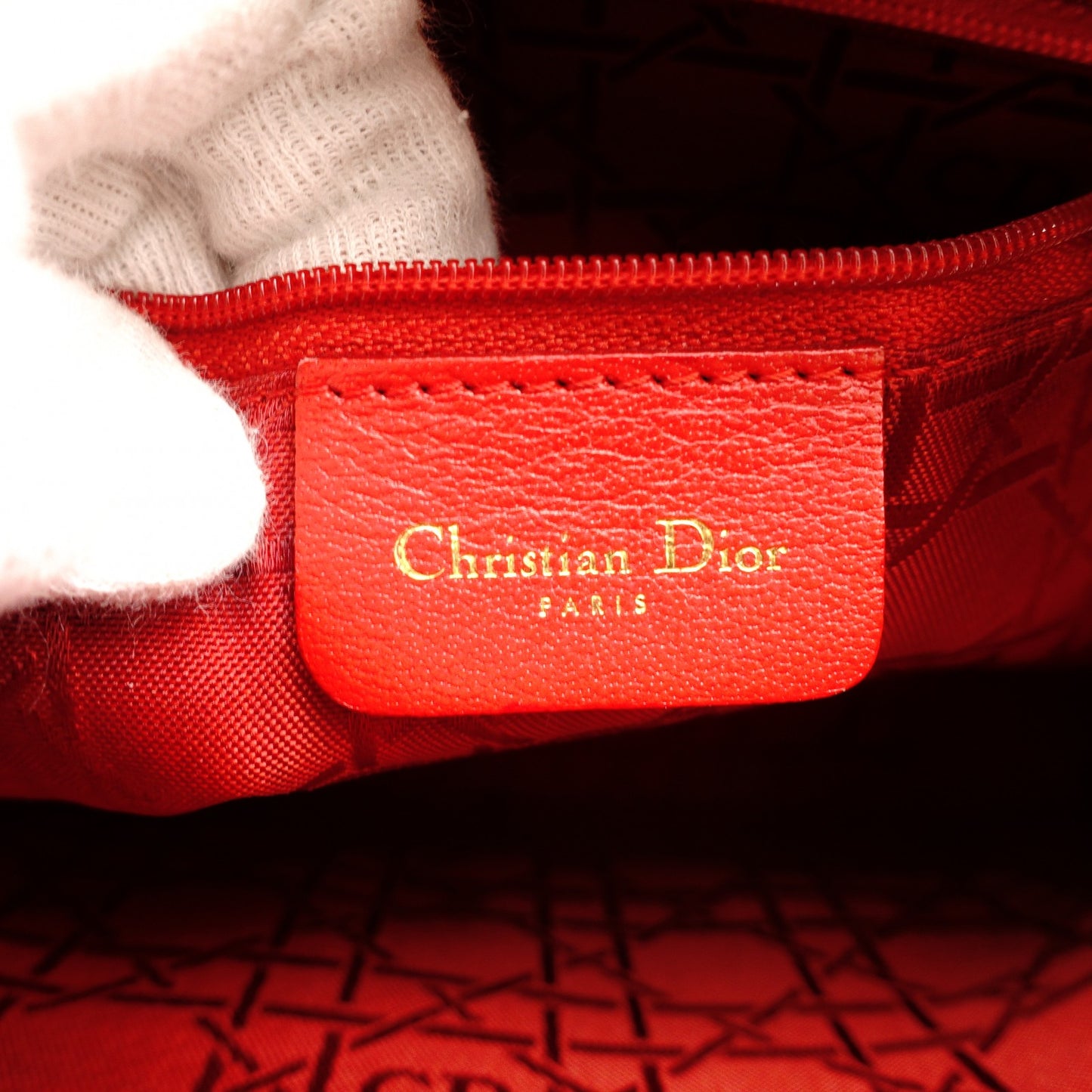 Christian Dior Lady Dior Small Handbag Cannage Black Black Nylon Gold Hardware 7-11-781