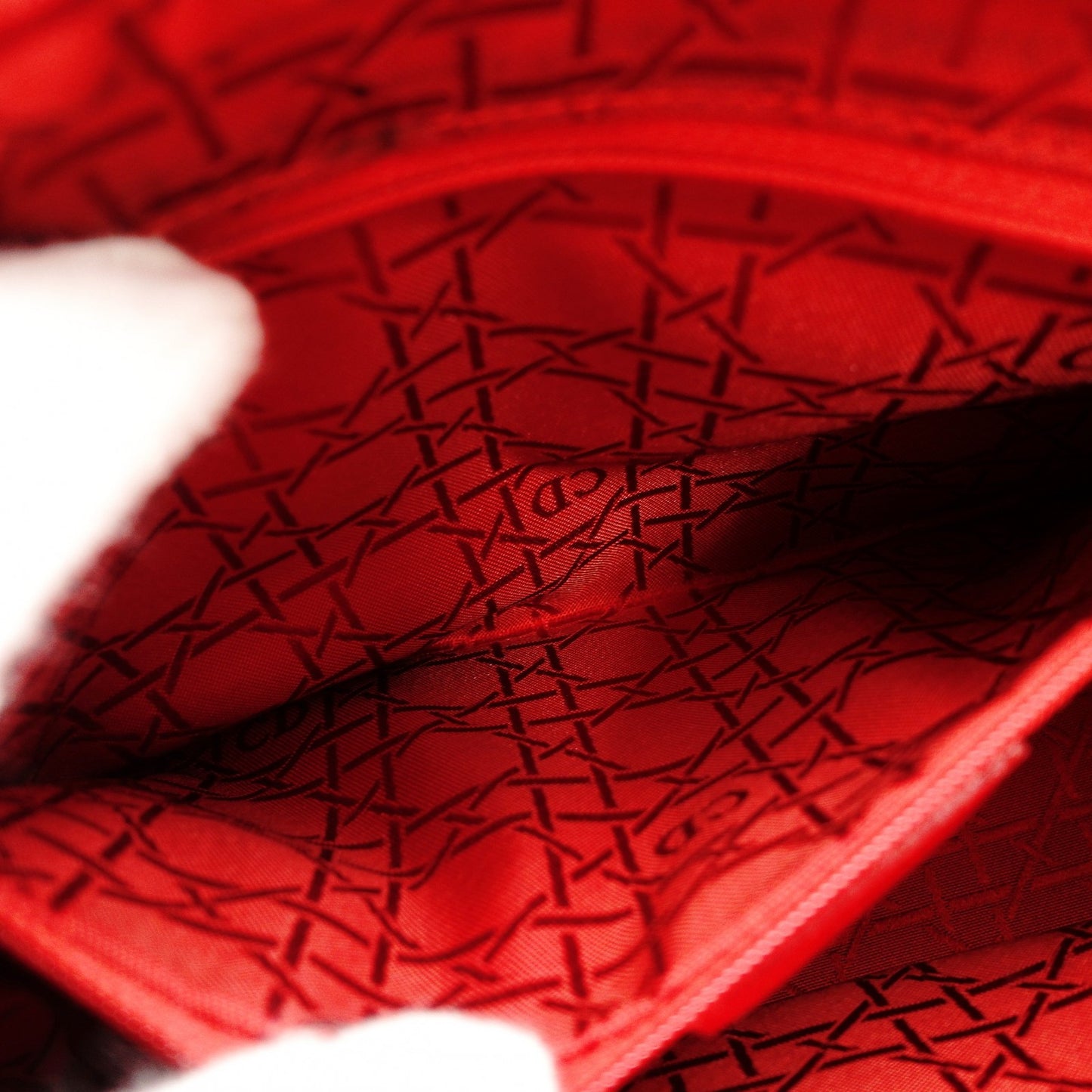 Christian Dior Lady Dior Small Handbag Cannage Black Black Nylon Gold Hardware 7-11-781