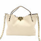 Valentino Garavani Studded Off-White Leather 2-Way Handbag White Shoulder 7-11-709