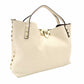 Valentino Garavani Studded Off-White Leather 2-Way Handbag White Shoulder 7-11-709