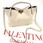 Valentino Garavani Studded Off-White Leather 2-Way Handbag White Shoulder 7-11-709