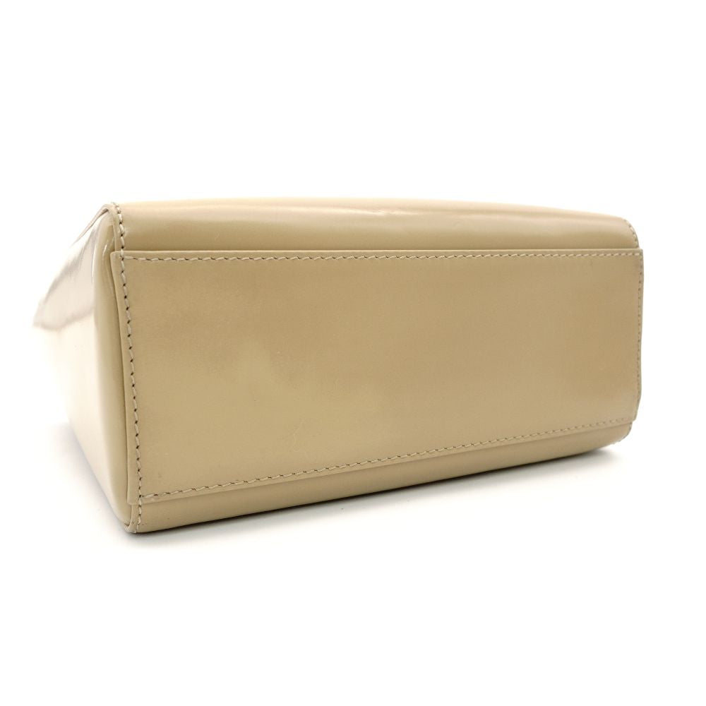 Christian Dior Lady Dior Small Handbag Beige Leather 2-Way Shoulder 7-11-788