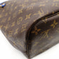LOUIS VUITTON Neverfull MM Ikat Flower Tote Bag Monogram Canvas Brown × Blue Shoulder 7-11-463