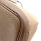 HERMES Garden Party PM Tote Bag, Canvas and Leather, Brown, Shoulder Bag, □〇 Engraving
