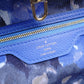 LOUIS VUITTON Neverfull MM Ikat Flower Tote Bag Monogram Canvas Brown × Blue Shoulder 7-11-463
