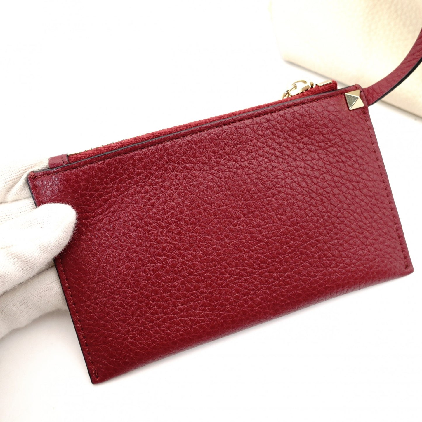 Valentino Garavani Studded Off-White Leather 2-Way Handbag White Shoulder 7-11-709