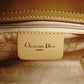 Christian Dior Lady Dior Small Handbag Beige Leather 2-Way Shoulder 7-11-788