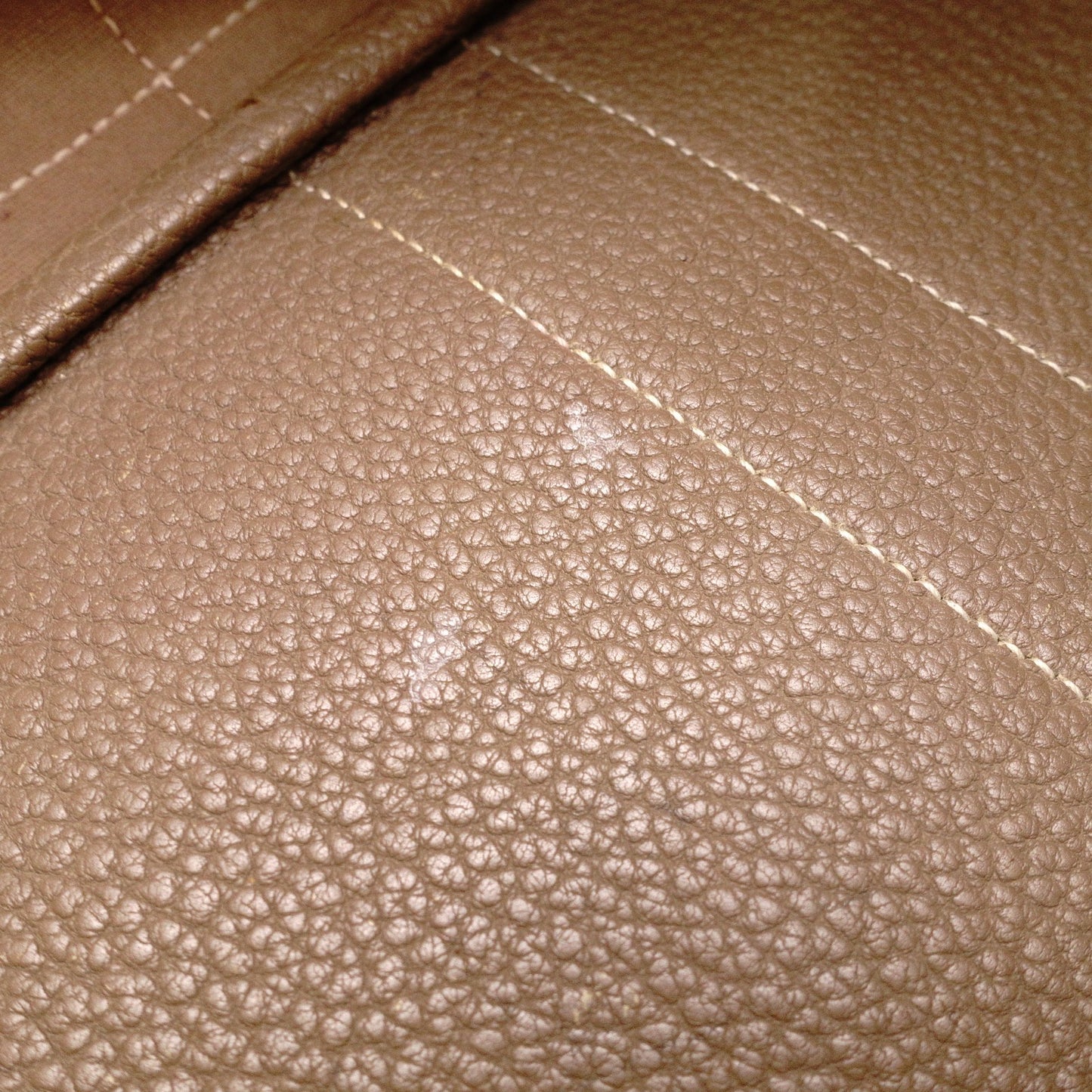 HERMES Garden Party PM Tote Bag, Canvas and Leather, Brown, Shoulder Bag, □〇 Engraving