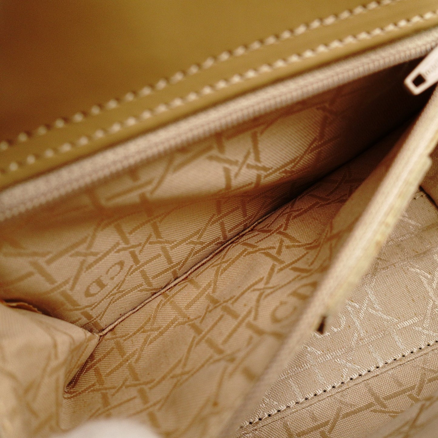 Christian Dior Lady Dior Small Handbag Beige Leather 2-Way Shoulder 7-11-788