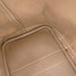 HERMES Garden Party PM Tote Bag, Canvas and Leather, Brown, Shoulder Bag, □〇 Engraving