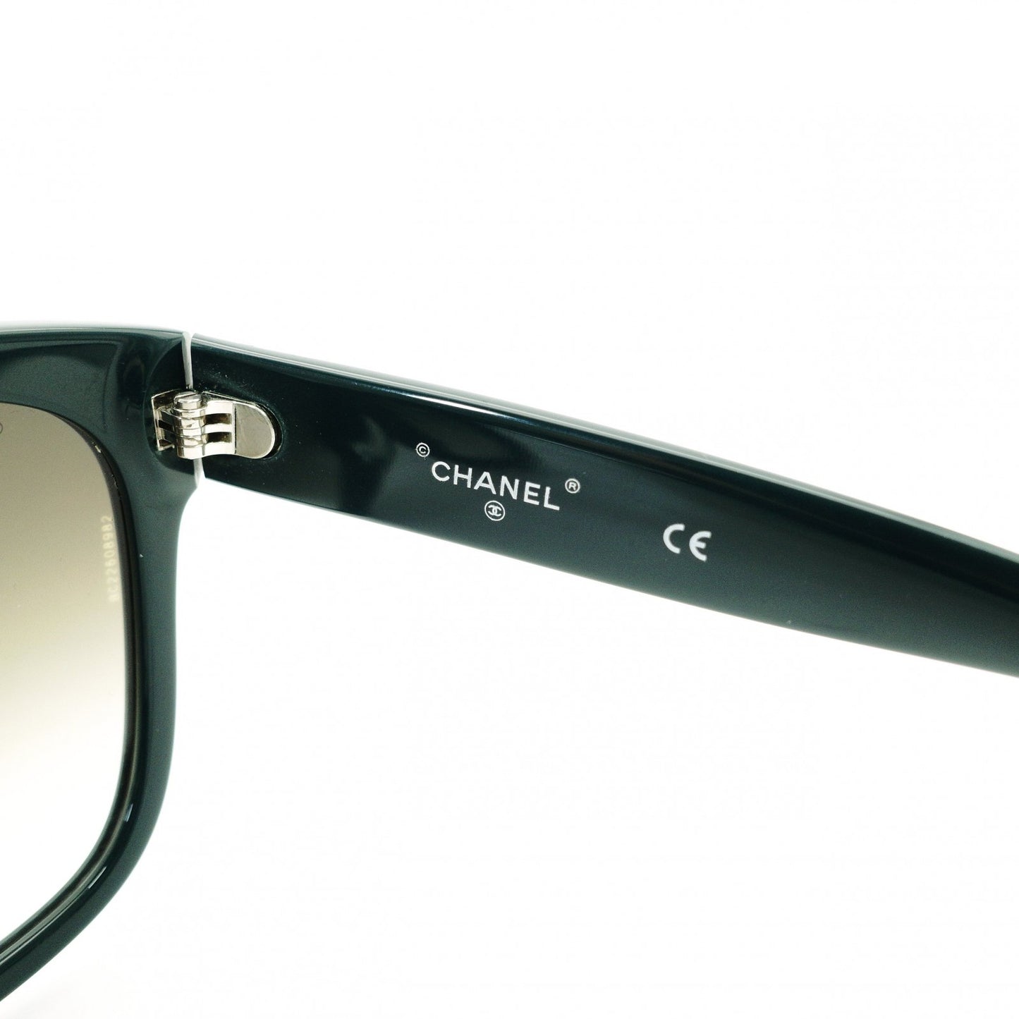 CHANEL Sunglasses CC Logo Green Plastic Unisex Green with Case 7-10-1102