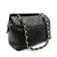 CHANEL Matelassé Caviar Leather Chain Shoulder Bag Black Leather Black Shoulder 7-10-1024
