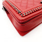 CHANEL Boy Chanel Top Handle 25 Red Leather Red 2-Way Handbag Crossbody 7-9-596