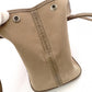 HERMES Garden Party PM Tote Bag, Canvas and Leather, Brown, Shoulder Bag, □〇 Engraving