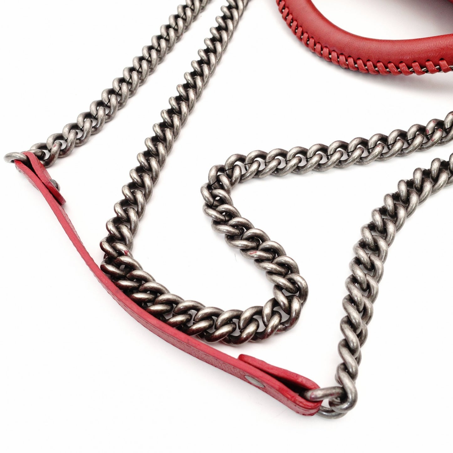 CHANEL Boy Chanel Top Handle 25 Red Leather Red 2-Way Handbag Crossbody 7-9-596