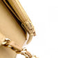 CHANEL Wallet Chain Shoulder Bag, Leather, Beige, Gold Hardware