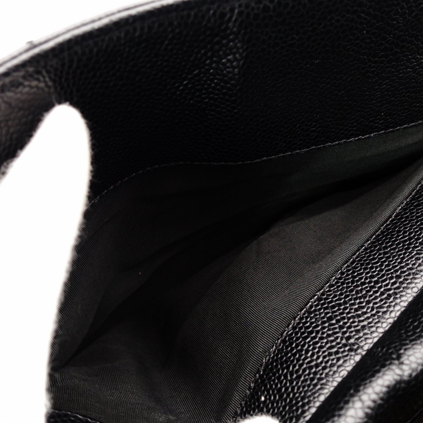 CHANEL Matelassé Caviar Leather Chain Shoulder Bag Black Leather Black Shoulder 7-10-1024