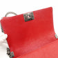 CHANEL Boy Chanel Top Handle 25 Red Leather Red 2-Way Handbag Crossbody 7-9-596