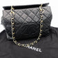 CHANEL Matelassé Caviar Leather Chain Shoulder Bag Black Leather Black Shoulder 7-10-1024