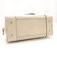 LOEWE Amazona 28 Handbag Beige Patent Leather Ivory Logo 7-11-829