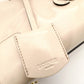 LOEWE Amazona 28 Handbag Beige Patent Leather Ivory Logo 7-11-829