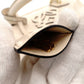 LOEWE Amazona 28 Handbag Beige Patent Leather Ivory Logo 7-11-829
