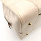 LOEWE Amazona 28 Handbag Beige Patent Leather Ivory Logo 7-11-829