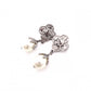 CHANEL Earrings, Metal, Rhinestones, Faux Pearls, Gunmetal Silver