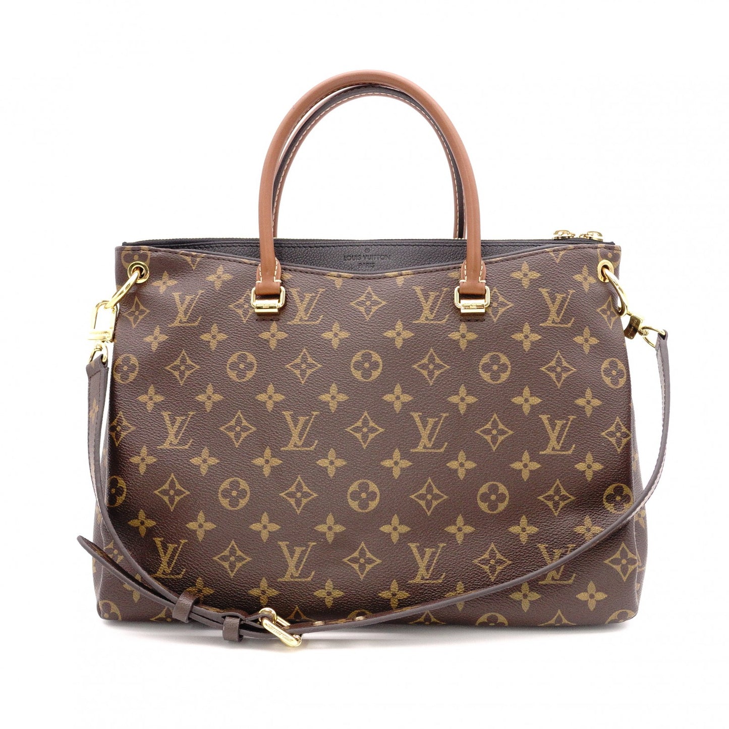 Louis Vuitton Paras Monogram Canvas Handbag, PVC Leather, Brown, 2-Way Shoulder Bag
