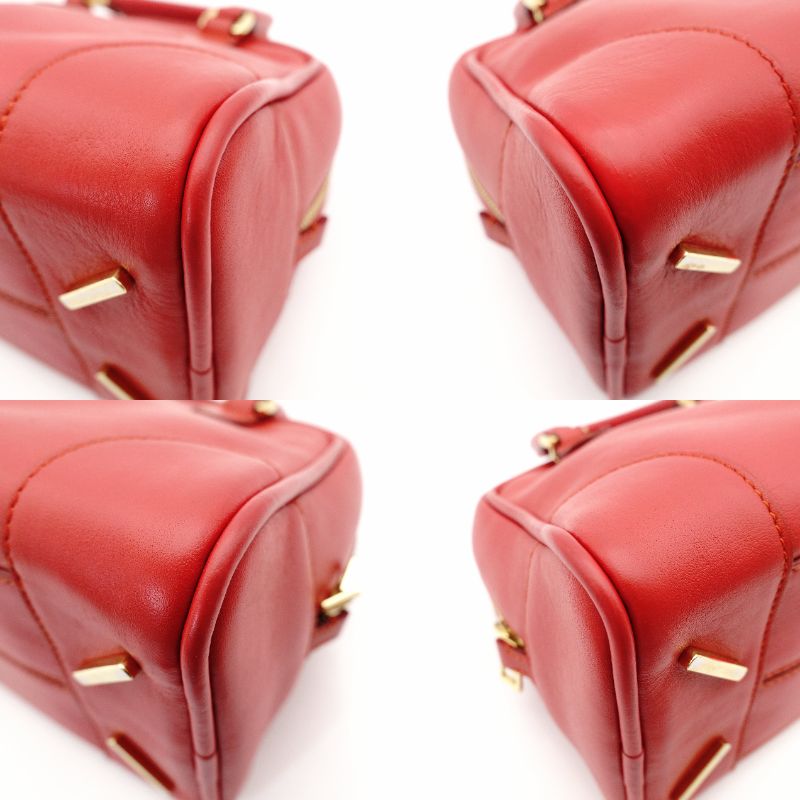 LOEWE Amazona 75 Small Handbag Red Leather Red 2-Way Crossbody 7-11-599