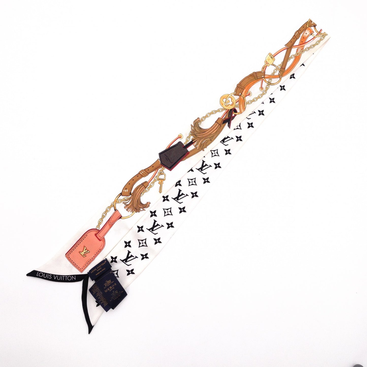 LOUIS VUITTON Twilly Scarf, Silk, Multicolor, Chain