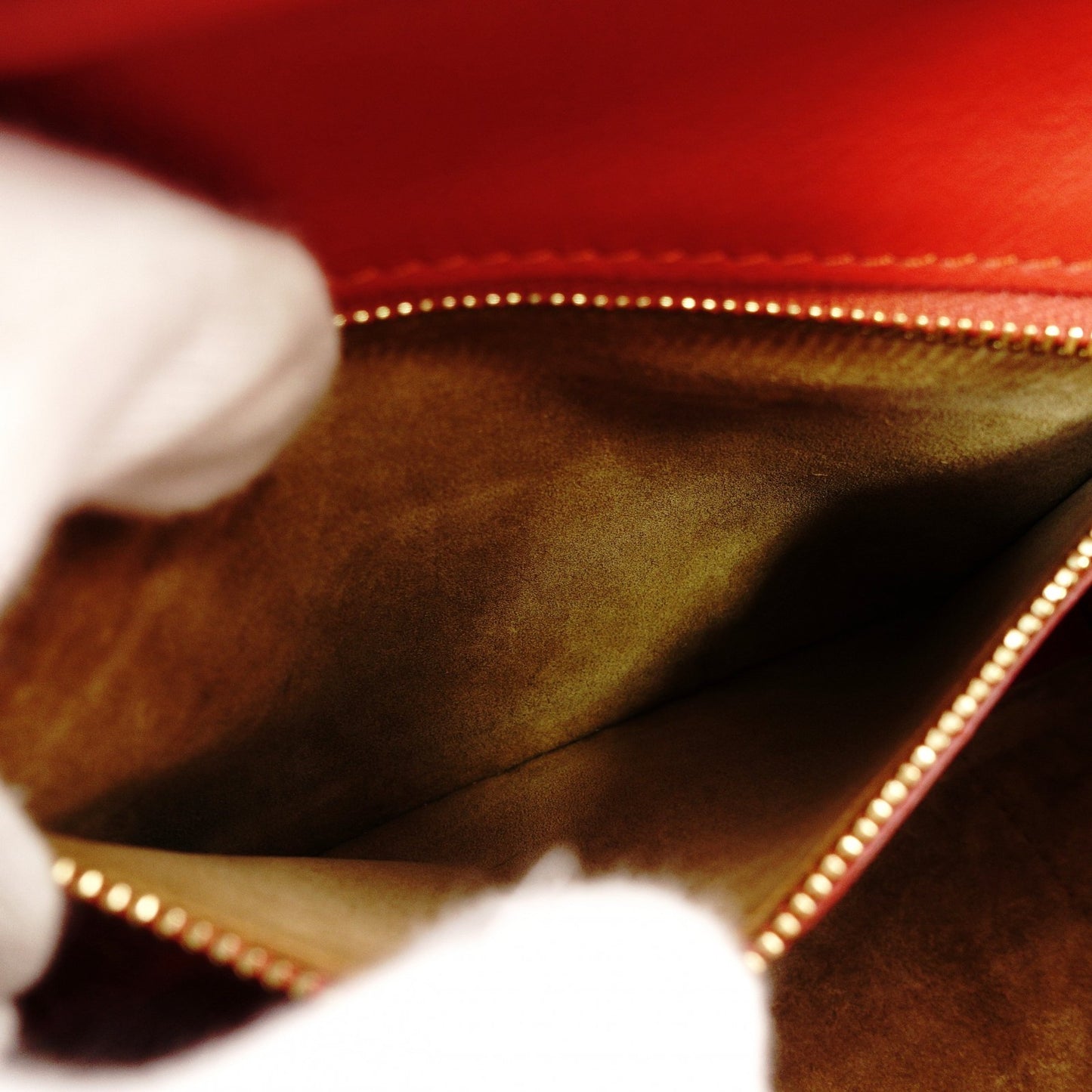 LOEWE Amazona 75 Small Handbag Red Leather Red 2-Way Crossbody 7-11-599