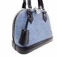 LOUIS VUITTON Alma BB Epi Handbag, Leather, Blue, 2-Way