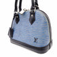 LOUIS VUITTON Alma BB Epi Handbag, Leather, Blue, 2-Way