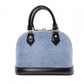 LOUIS VUITTON Alma BB Epi Handbag, Leather, Blue, 2-Way