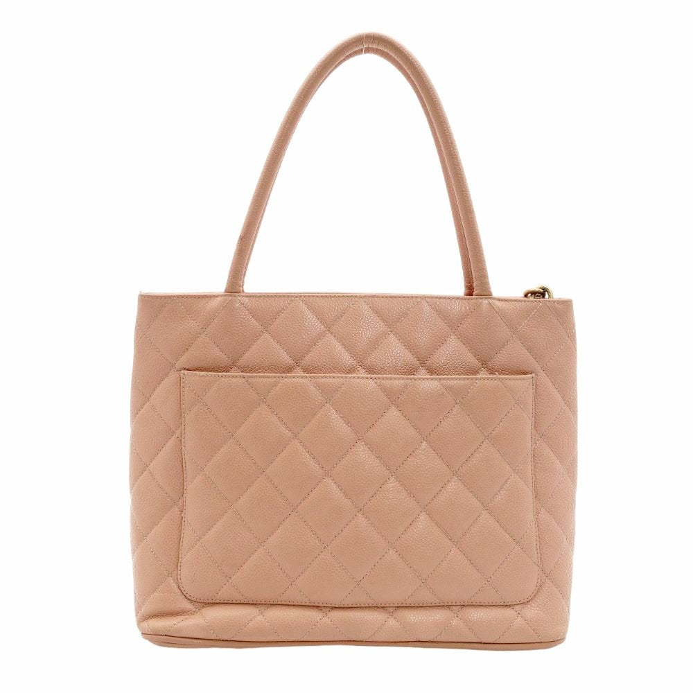 CHANEL Reissue Tote Bag Caviar Leather Medallion Pink Shoulder Tote Bag CC Logo Gold Hardware 7-8-509