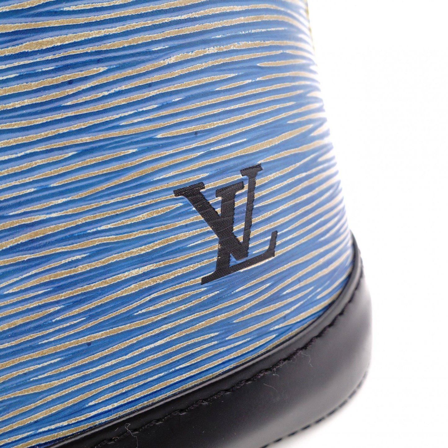 LOUIS VUITTON Alma BB Epi Handbag, Leather, Blue, 2-Way