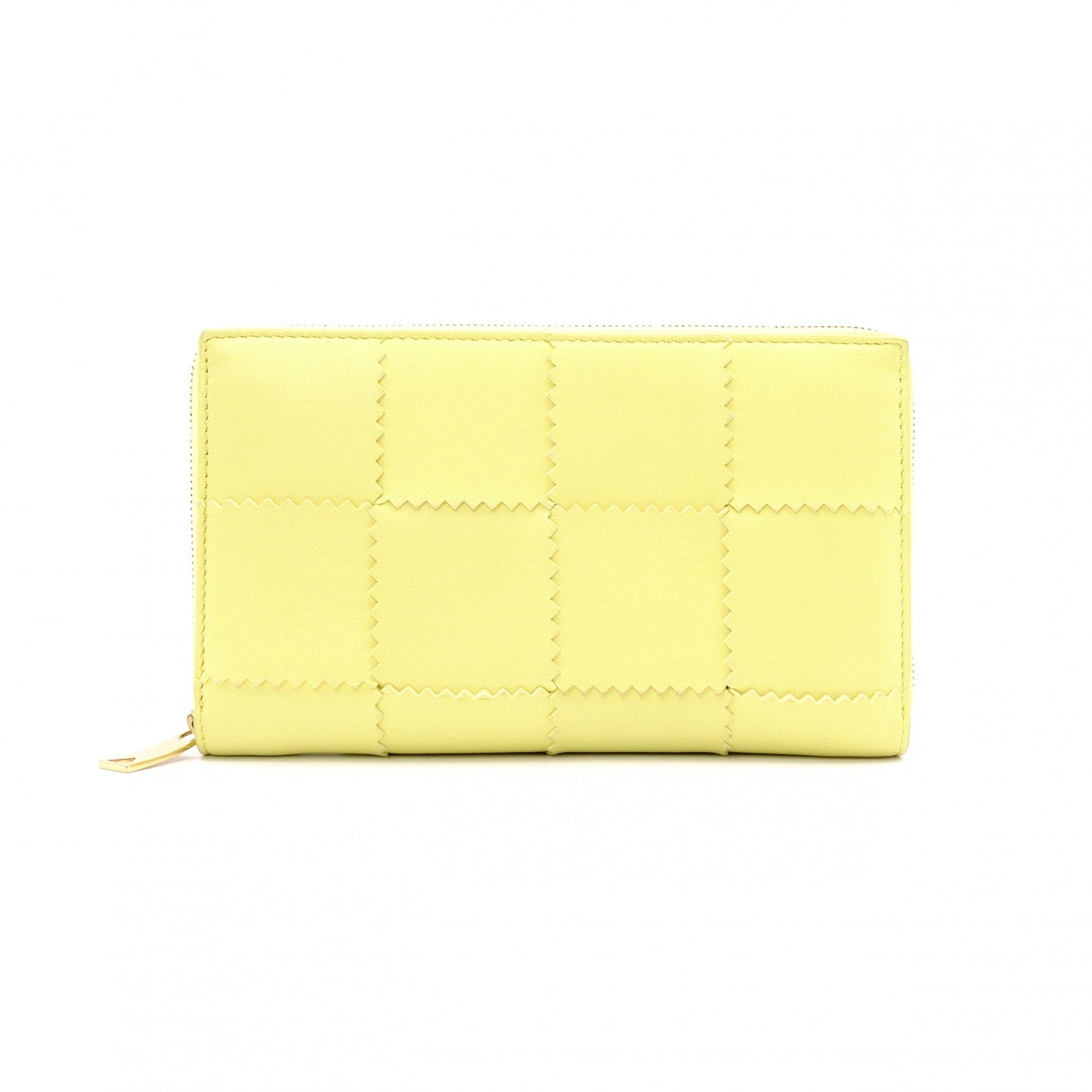 BOTTEGAVENETA Zip-Around Wallet Cassette Long Wallet Leather Yellow