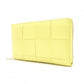 BOTTEGAVENETA Zip-Around Wallet Cassette Long Wallet Leather Yellow